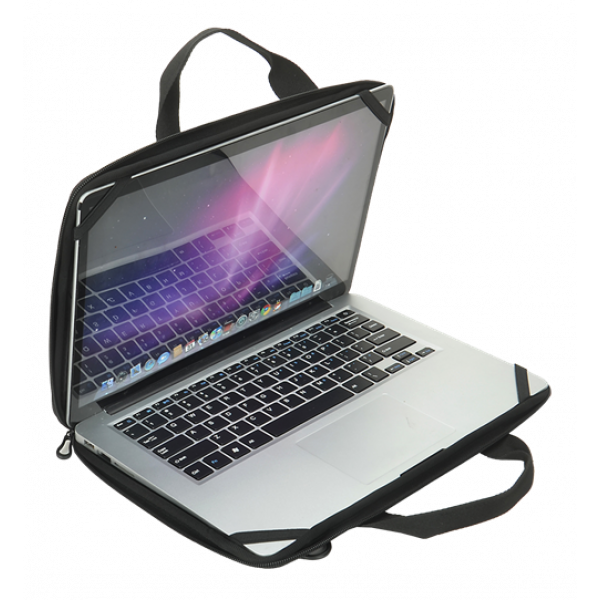 DELTACO Neoprene Laptop Sleeve 11,6-12" handles, shoulder strap, black NV-510