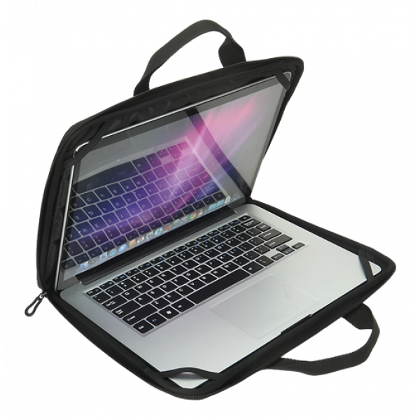DELTACO Neoprene Laptop sleeve 13-14" handles, shoulder strap, black NV-511