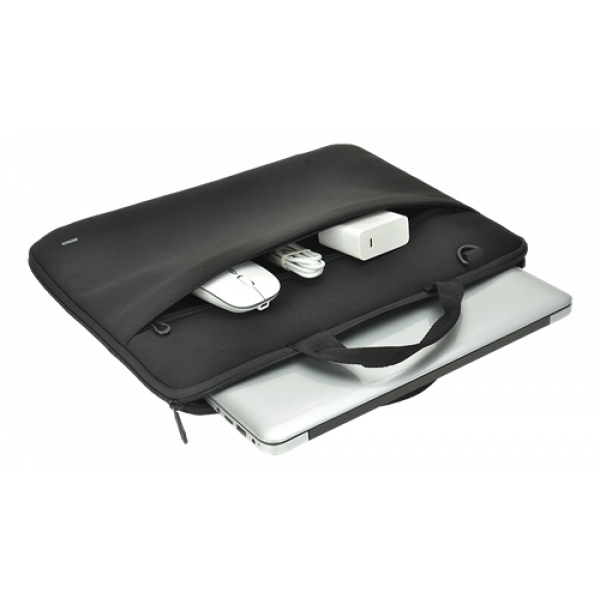DELTACO Neoprene Laptop sleeve 15.6-16" handles, shoulder strap, black NV-512