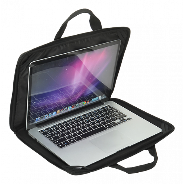 DELTACO Neoprene Laptop sleeve 15.6-16" handles, shoulder strap, black NV-512