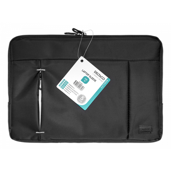 DELTACO Laptop sleeve för laptops upp till 12", svart NV-902