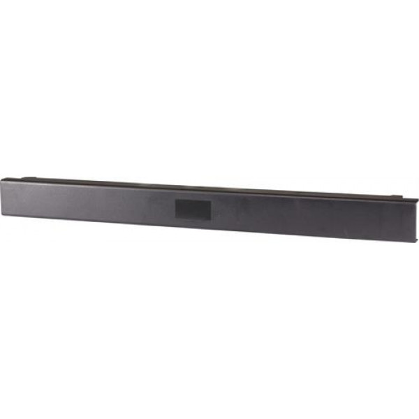 19" 1U täckpanel, korgmutter-fri installation, svart