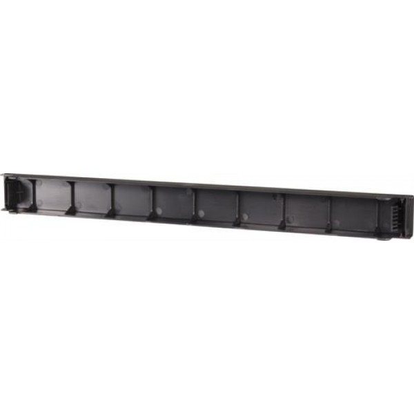 19" 1U täckpanel, korgmutter-fri installation, svart
