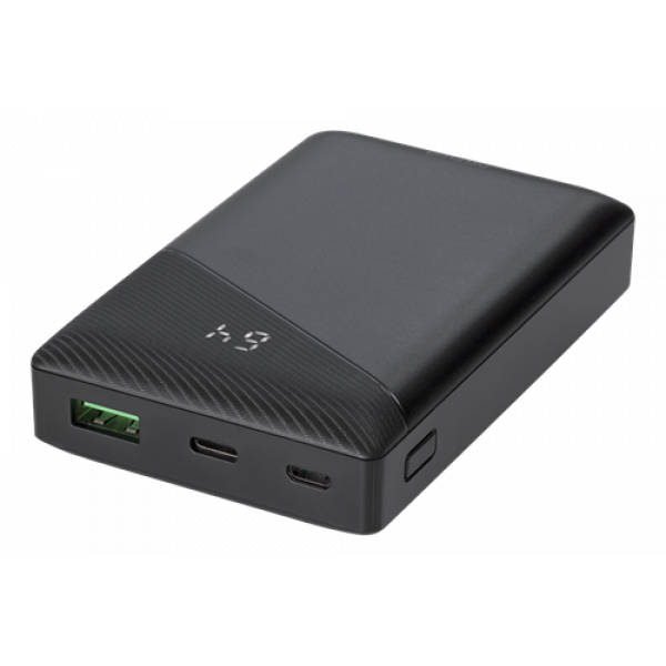 DELTACO power bank 10 000 mAh, 1x USB-C PD, 1x USB-A Fast Charge PB-C1000