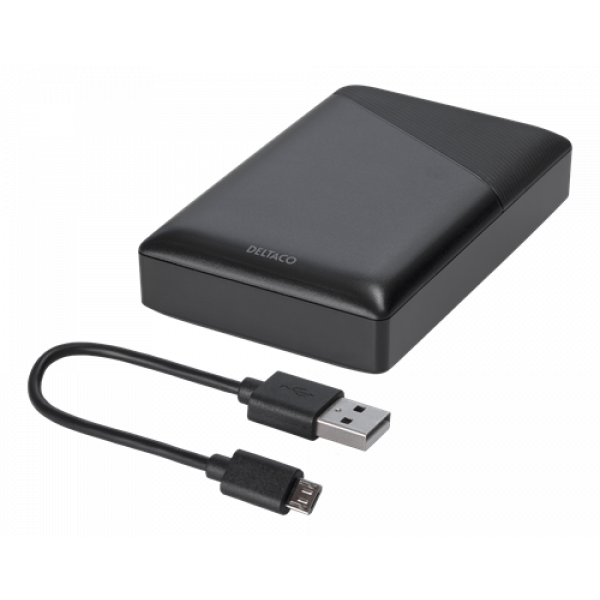 DELTACO power bank 10 000 mAh, 1x USB-C PD, 1x USB-A Fast Charge PB-C1000