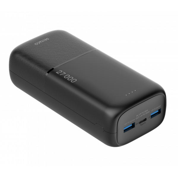 Stay connected with this versatile power bank, offering convenience, efficiency, and peace of mind. Whether you're charging your smartphone, tablet, or smartwatch, this multitasking power bank can charge up to three devices simultaneously. With its 27 000