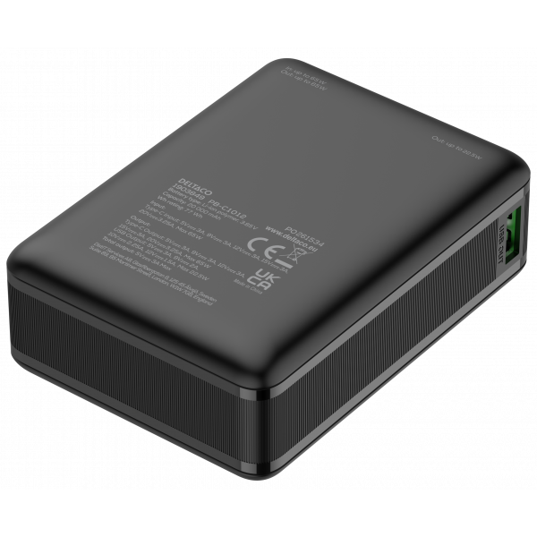 Power bank 20 000 mAh, PD 65 W for charging laptop, black PB-C1012