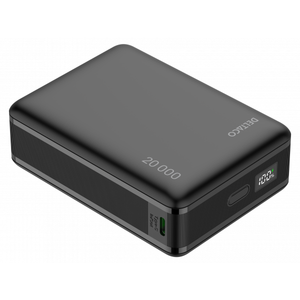 Power bank 20 000 mAh, PD 65 W for charging laptop, black PB-C1012