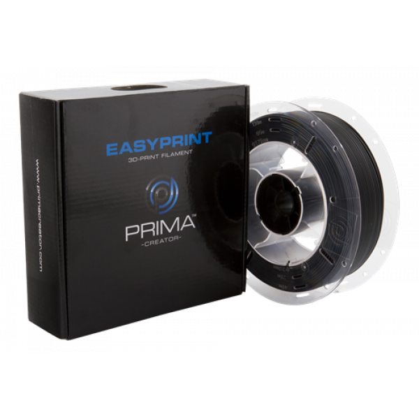 PrimaCreator EasyPrint PLA, 1.75mm, 500g, FlashForge and more, black PC-EPLA-175-0500-BK