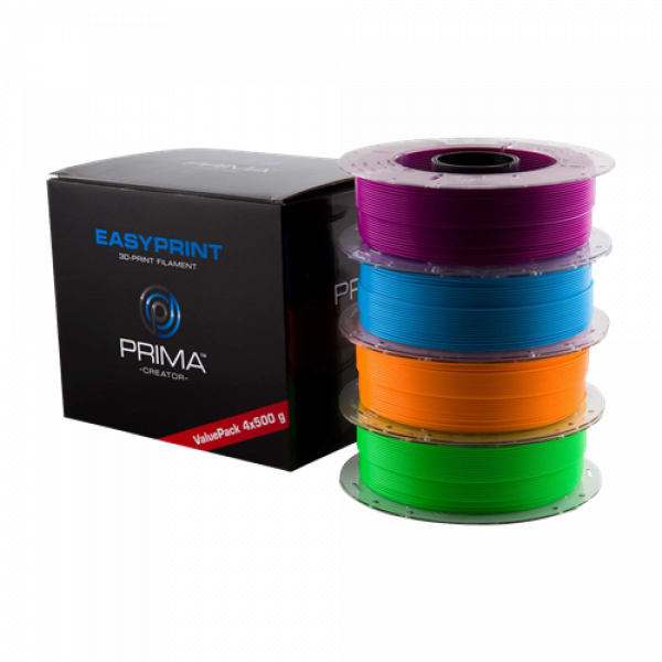 PrimeCreator EasyPrint Neon PLA Filament för 3D-Skrivare, lila/blå/ora PC-EPLA-175-4x0500-NEON