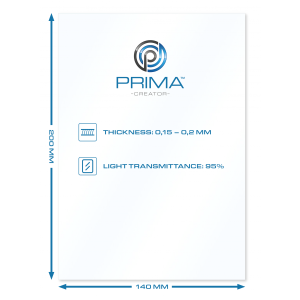 FEP Film Sheets for 3D Printers - 140 x 200 mm - 5-pack PC-FEP-140/200-5P
