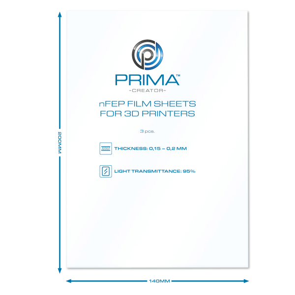nFEP Film Sheets for 3D Printers - 140 x 200 mm - 3-pack PC-NFEP-140/200-3P
