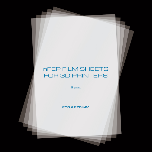 nFEP Film Sheets for 3D Printers - 200 x 270 mm - 2-pack PC-NFEP-200/270-2P