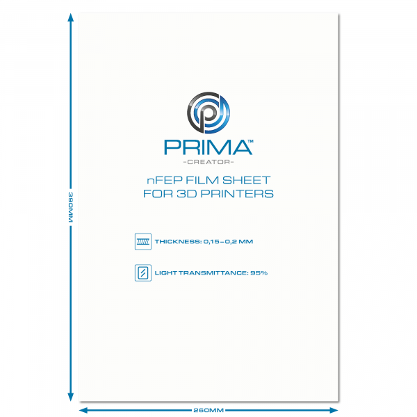 nFEP Film Sheet for 3D Printers - 260 x 390 mm PC-NFEP-260/390-1P