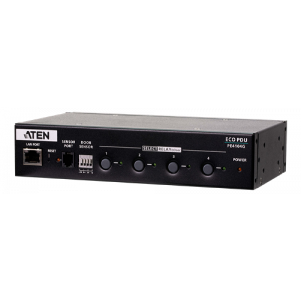 ATEN 4-Outlet 1U Half-rack eco PDU, Switched by Outlet (10A) (4x C13) PE4104G-AT-G