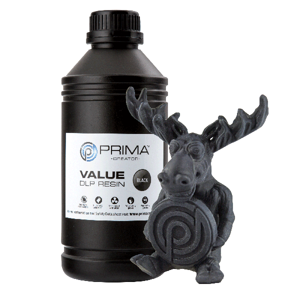 Value UV / DLP Resin - 1 kg - Black PV-RESIN-B405-1000-BK