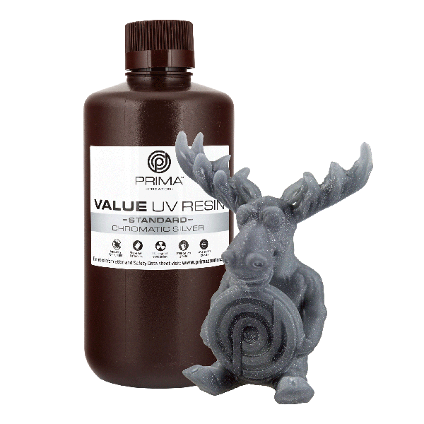 Value UV / DLP Resin - 1 kg - Chromatic Silver PV-RESIN-B405-1000-CS