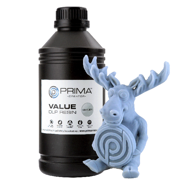 Value UV / DLP Resin - 1 kg - Light Grey PV-RESIN-B405-1000-LG