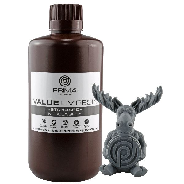 Value UV / DLP Resin - 1 kg - Nebula Grey PV-RESIN-B405-1000-NG