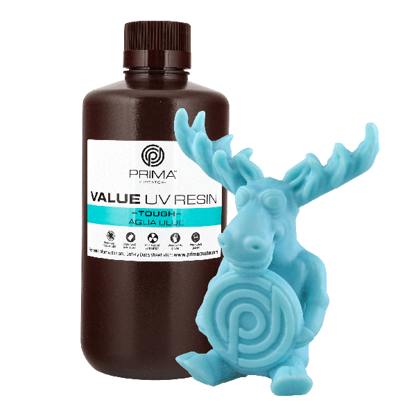 Value Tough UV Resin (ABS Like) - 1 kg - Aqua Blue PV-RT-B405-1000-AB