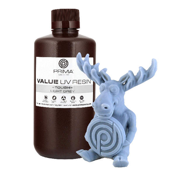 Value Tough UV Resin (ABS Like) - 1 kg - Light Grey PV-RT-B405-1000-LG