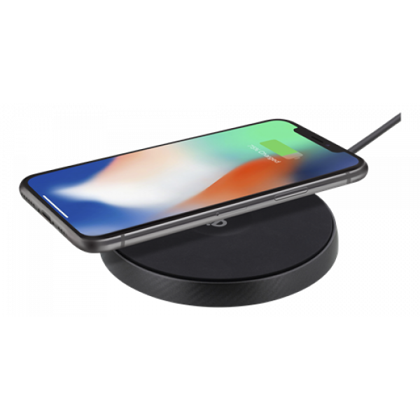 DELTACO Trådlös Snabbladdare för iPhone och Android, 10W, QI-certifier QI-1028