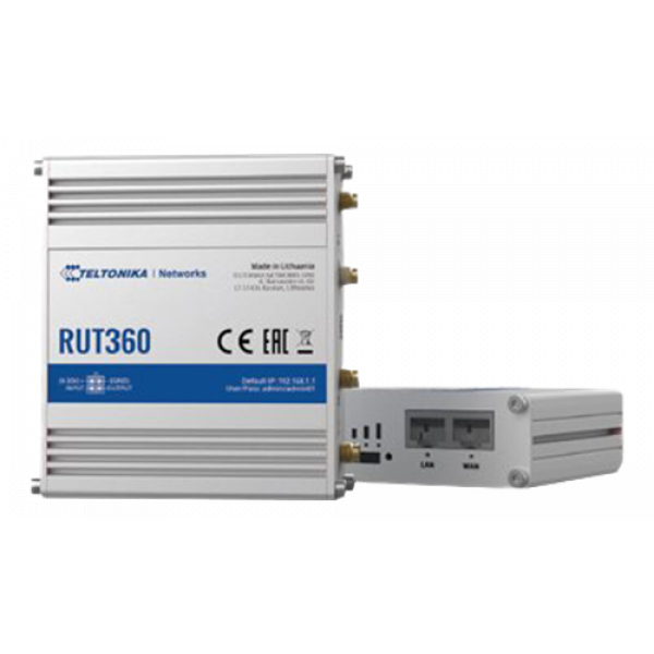 Teltonika RUT360 4G (LTE) – Cat 6 up to 300 Mbps, 3G – Up to 42 Mbps RUT360000000