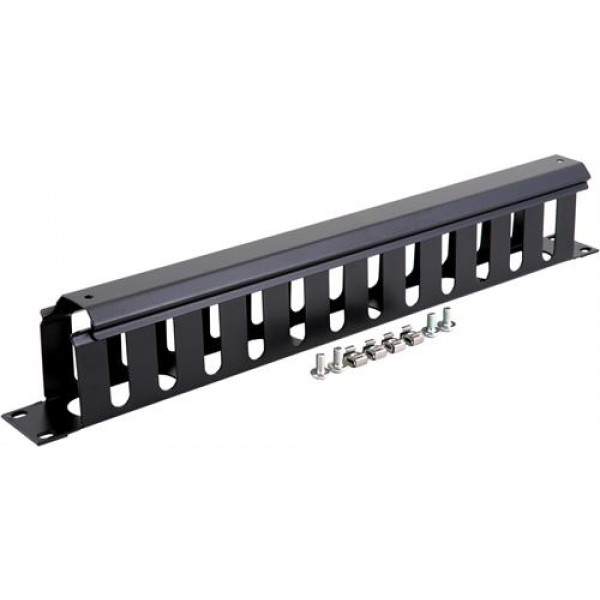 TOTEN, 19" kabelgenomföringspanel med täckplåt, 1U