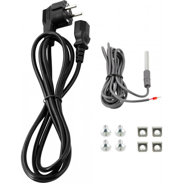 TOTEN, 1U 19" fläktpaket med 2st fläktar, termostat, 230V