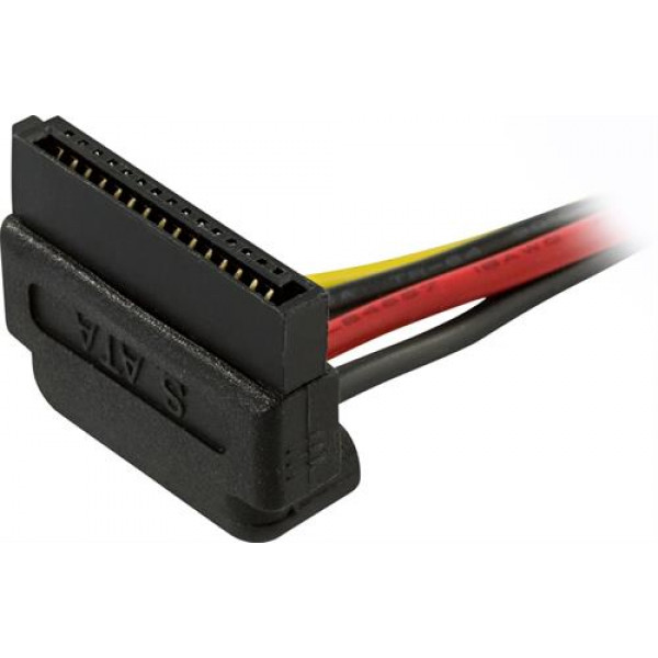 Kabel SATA-ström 4pin Molex - SATA (ha-ho) vinklad