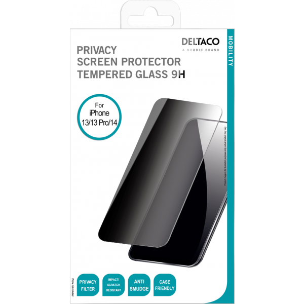 DELTACO Privacy screen protector iPhone 13/13 Pro/14 SCRN-21IP61X