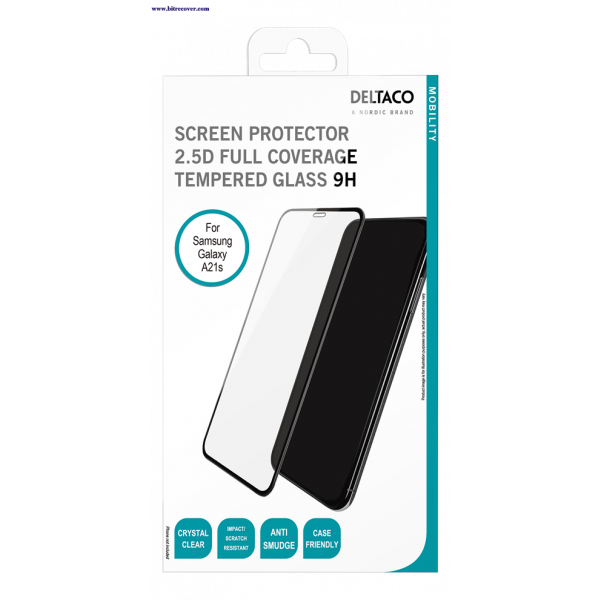 DELTACO screen protector Samsung Galaxy A21s 2.5D full coverage SCRN-A21s