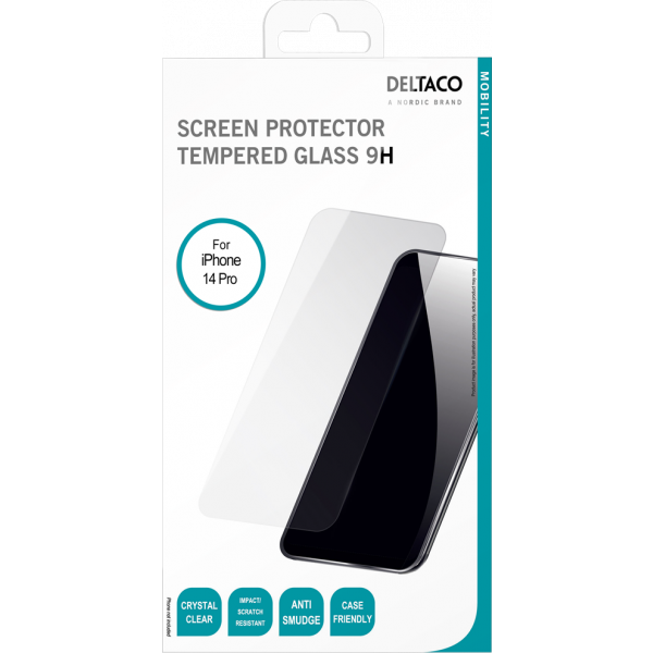 DELTACO screen protector, iPhone 14 Pro, 2.5D SCRN-IP14P
