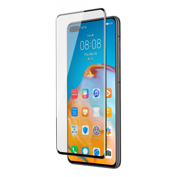 DELTACO screen protector for Huawei P40 Pro, 2.5D glass, full screen SCRN-P40P