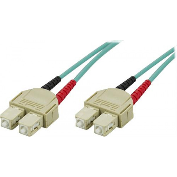 DELTACO OM3 fiberkabel SC - SC, duplex, multimode, 50/125, 3m