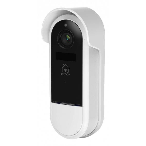 DELTACO SMART HOME WiFi dörrklocka med kamera, IP65 väderbeständig, vi SH-DB02