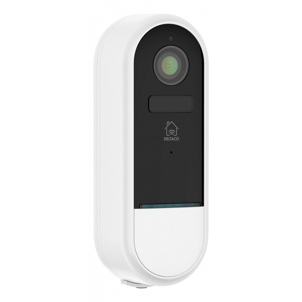 DELTACO SMART HOME WiFi dörrklocka med kamera, IP65 väderbeständig, vi SH-DB02