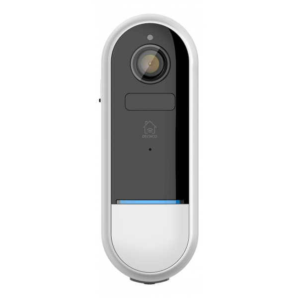 DELTACO SMART HOME WiFi dörrklocka med kamera, IP65 väderbeständig, vi SH-DB02