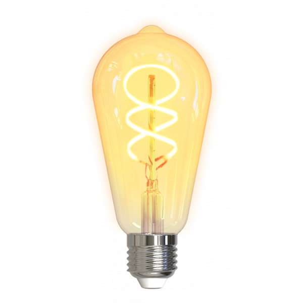 DELTACO SMART HOME FILAMENT LED-lampa, E27, WiFI, 5.5W, 1800K-6500K SH-LFE27ST64S