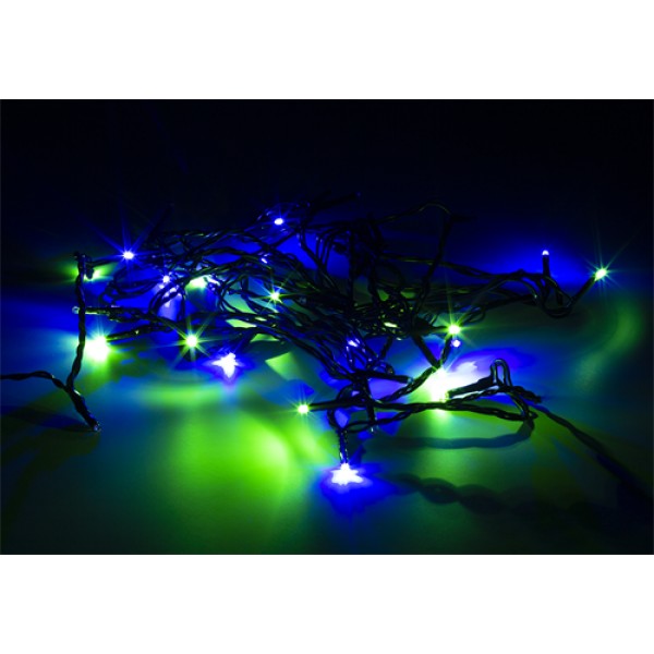 DELTACO SMART HOME WiFi light chain, 5m, 40 led, adapter,IP44, RGB SH-LRGB5M