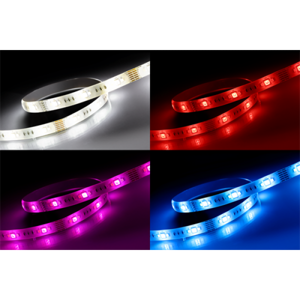 DELTACO SMART HOME LED-list, RGB, 2700K-6500K, 3m, WiFi 2,4GHz, vit SH-LS3M