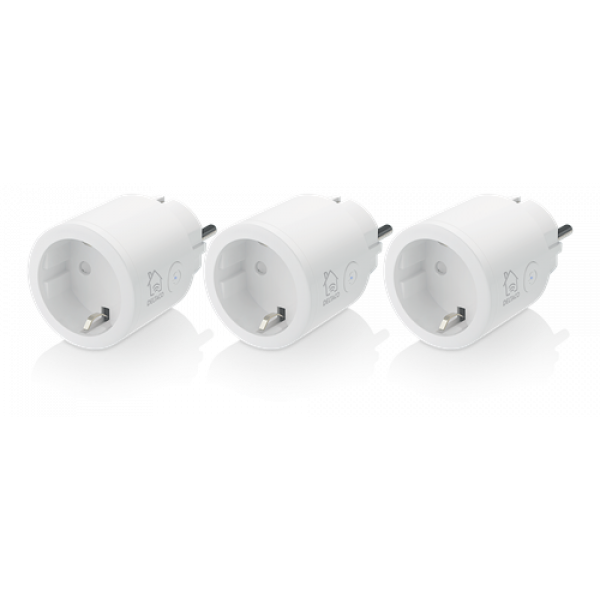 DELTACO SMART HOME strömbrytare, WiFi, 1xCEE 7/3, 10A, timer, 3-pack SH-P01-3P