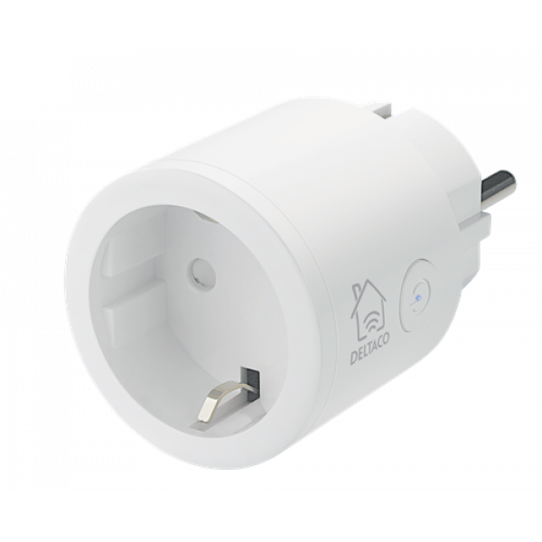 DELTACO SMART HOME strömbrytare, WiFi, 1xCEE 7/3, 10A, timer, vit SH-P01