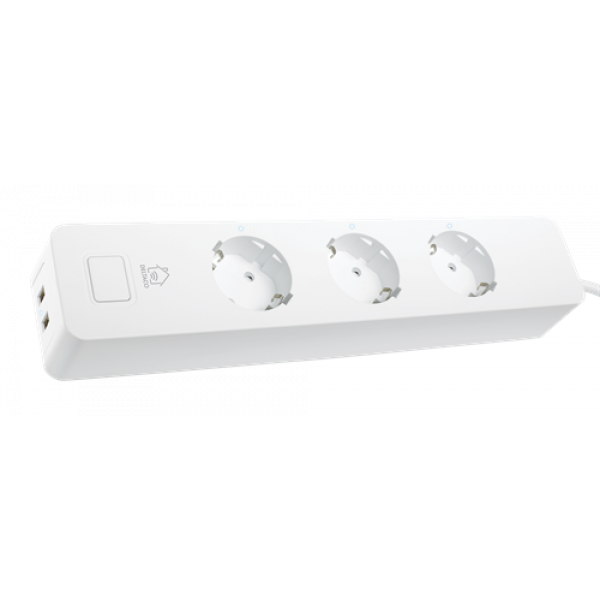 DELTACO SMART HOME grenuttag, WiFi, 3xCEE 7/3, 2xUSB-A, 1,5m, vit SH-P03USB2