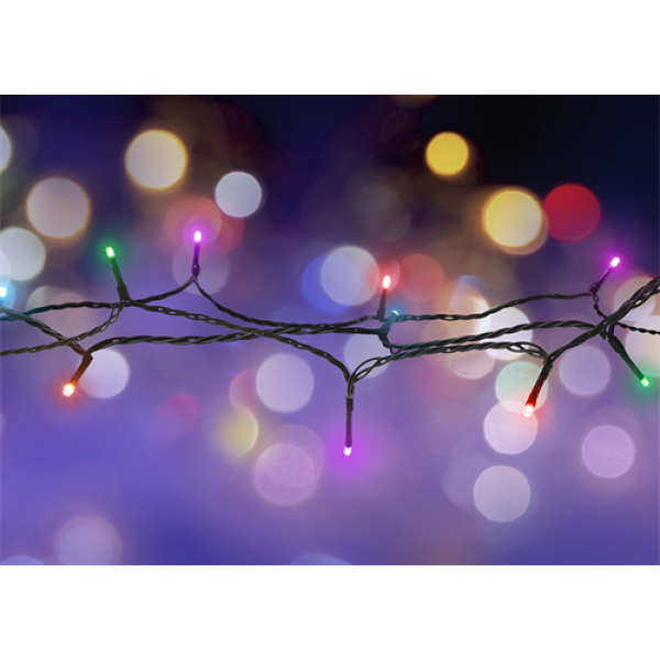 DELTACO SMART HOME WiFi light chain, 5m, 40 led, adapter,IP44, RGB SHLRGB5M