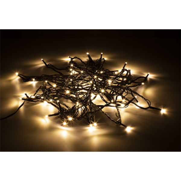 Deltaco Smart Home WiFi light chain, 10m, 80 led, adapter,IP44,WW SHLW10M