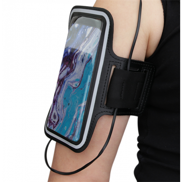 STREETZ Sport armband, reflective, fits up to most 6.5" screens, black SPO-001