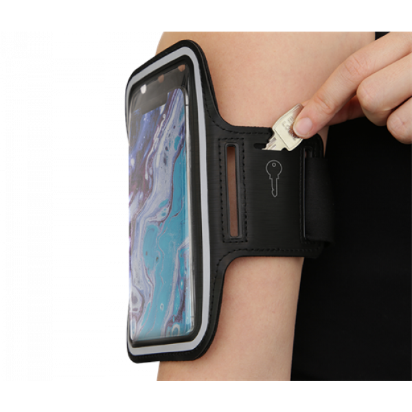 STREETZ Sport armband, reflective, fits up to most 6.5" screens, black SPO-001