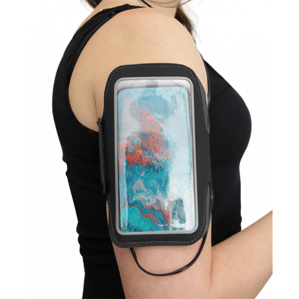 STREETZ Sport armband, reflective, fits up to most 6.5", thin, black SPO-002