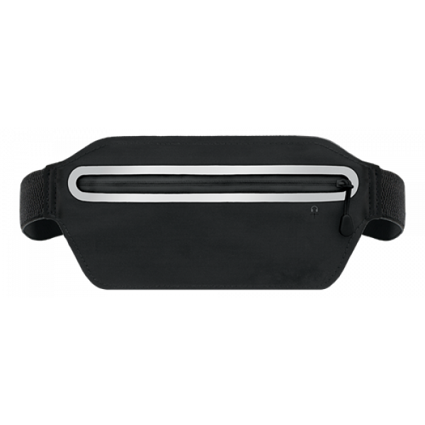 STREETZ Sport waist bag, reflective, fits most mobile phones, black SPO-003